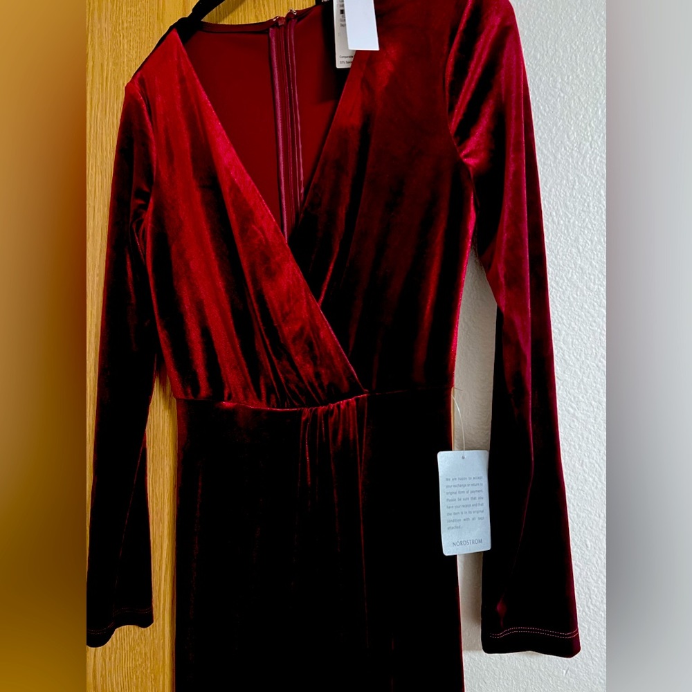 Long bourundy dress or red mark Love X Design Size Small